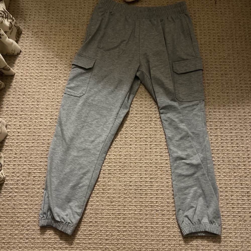 Forever 21 Gray Jogger Track Pants with Cargo Style